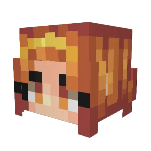 Dzses Minecraft avatar head, 3D render