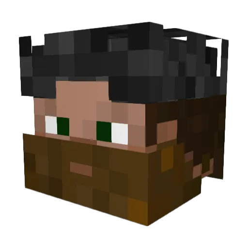Dzuggyn Minecraft avatar head, 3D render