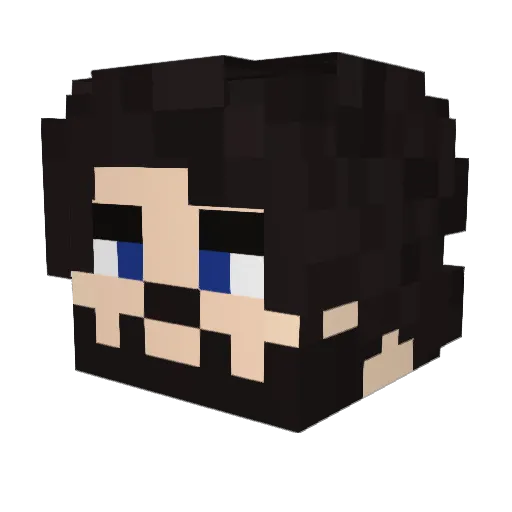 Dzwonimy Minecraft avatar head, 3D render