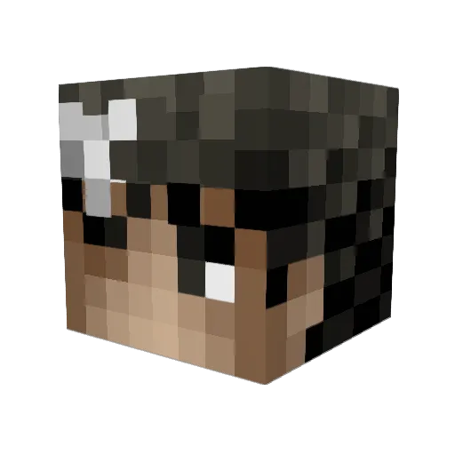 Dzxrk Minecraft avatar head, 3D render