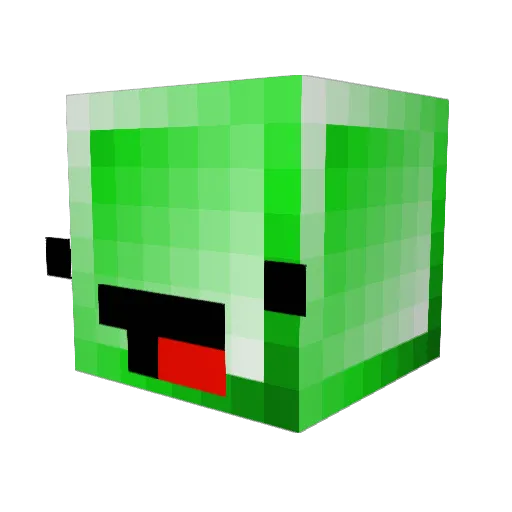 Dzybek Minecraft avatar head, 3D render