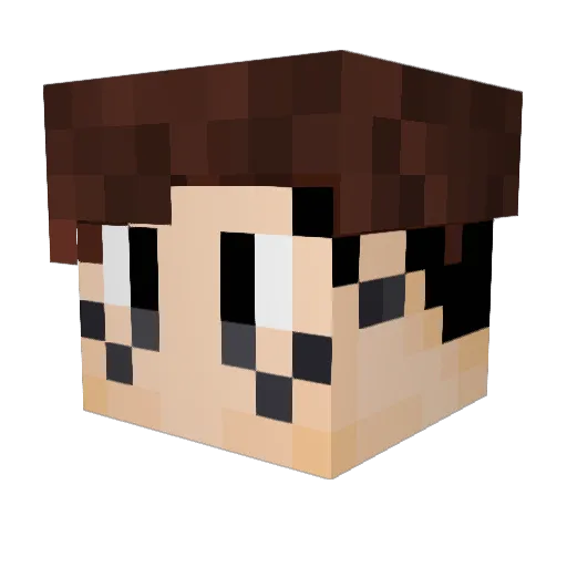 DzzK7 Minecraft avatar head, 3D render