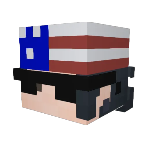 Dzzakub Minecraft avatar head, 3D render