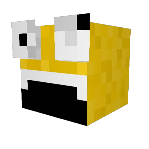 Dzzrky Minecraft avatar head, 3D render