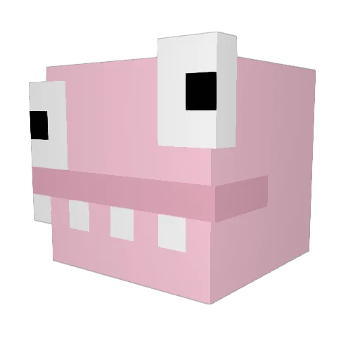 E0I Minecraft avatar head, 3D render