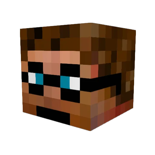 E10S Minecraft avatar head, 3D render