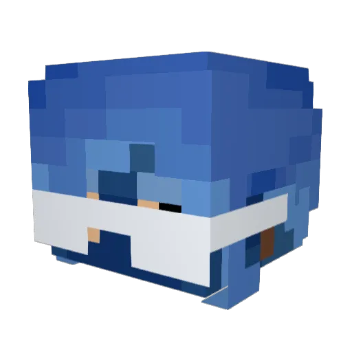 E13754 Minecraft avatar head, 3D render