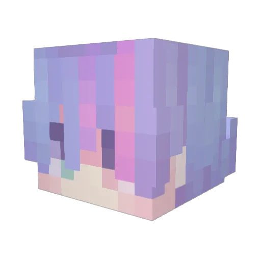 E1FY2952 Minecraft avatar head, 3D render