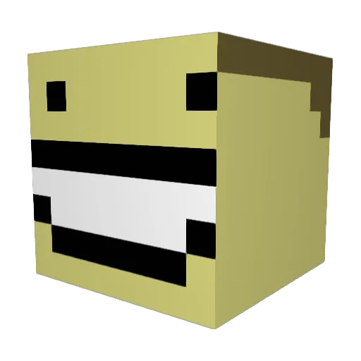 E1L1c Minecraft avatar head, 3D render