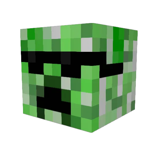 E1_Chiv0 Minecraft avatar head, 3D render