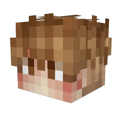 E1i4s Minecraft avatar head, 3D render