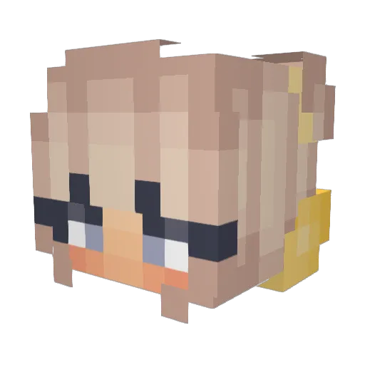 E1imak Minecraft avatar head, 3D render