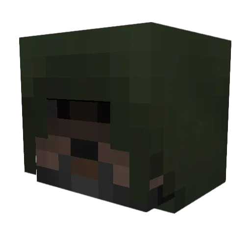 E1ixer Minecraft avatar head, 3D render