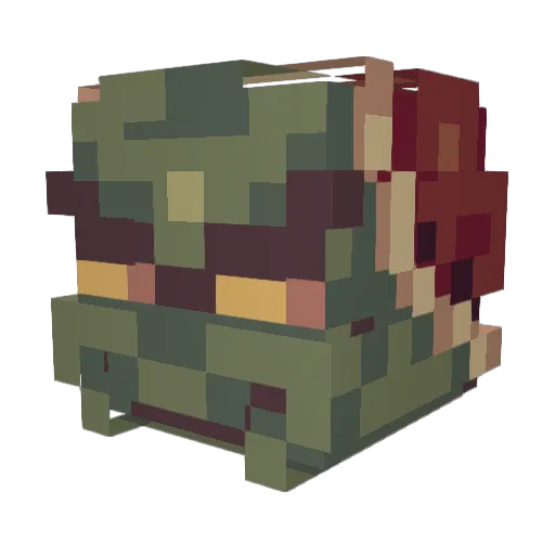 E1ksa Minecraft avatar head, 3D render