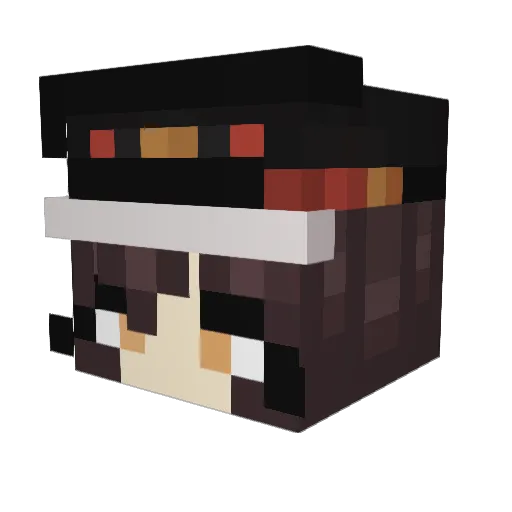 E1llal Minecraft avatar head, 3D render