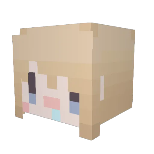 E1ri Minecraft avatar head, 3D render