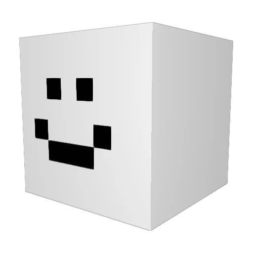 E200mmet Minecraft avatar head, 3D render