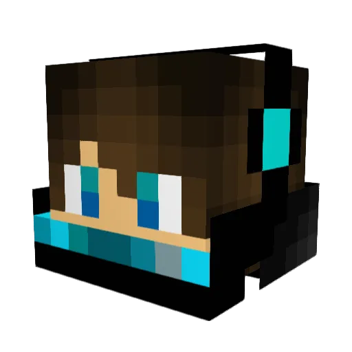 E23H67 Minecraft avatar head, 3D render