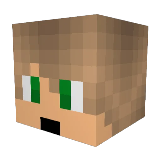 E272011 Minecraft avatar head, 3D render