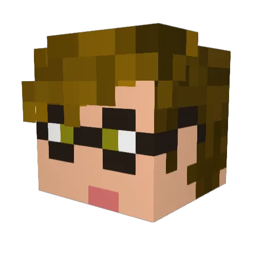 E2Noggy Minecraft avatar head, 3D render