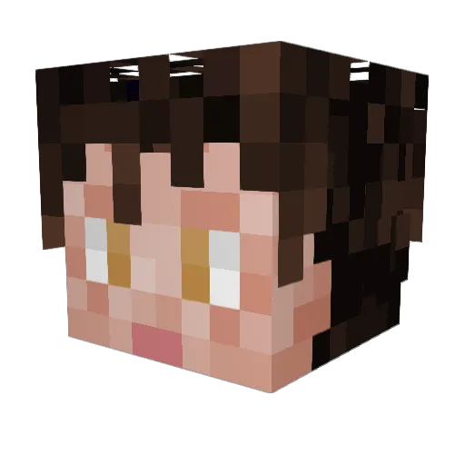 E31winethan Minecraft avatar head, 3D render