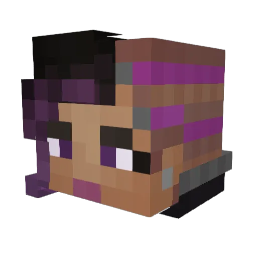 E403 Minecraft avatar head, 3D render