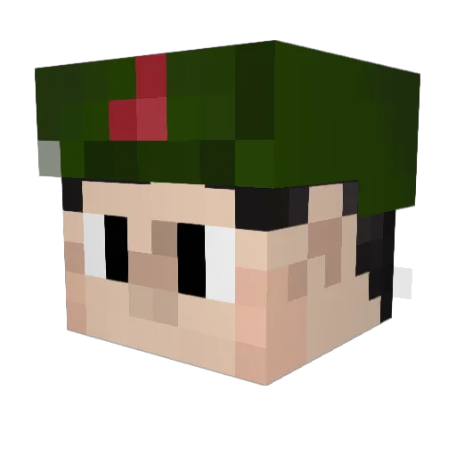 E4DIFAORICE Minecraft avatar head, 3D render