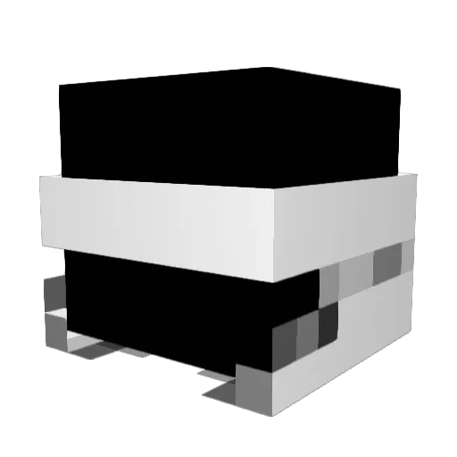 E4E7F Minecraft avatar head, 3D render