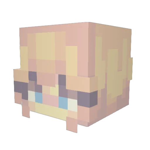 E4Ember Minecraft avatar head, 3D render