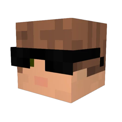 E4Free_ Minecraft avatar head, 3D render