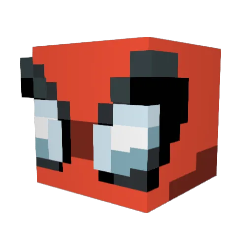 E4RNN Minecraft avatar head, 3D render
