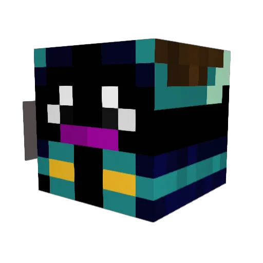 E4ten Minecraft avatar head, 3D render