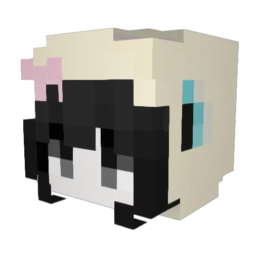 E574 Minecraft avatar head, 3D render