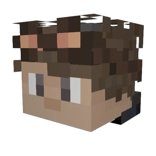 E5IL Minecraft avatar head, 3D render