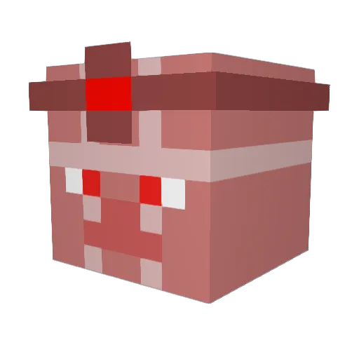 E5OTER1C Minecraft avatar head, 3D render
