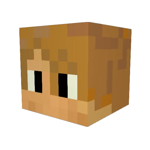 E60360 Minecraft avatar head, 3D render