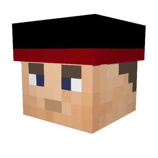 E636 Minecraft avatar head, 3D render