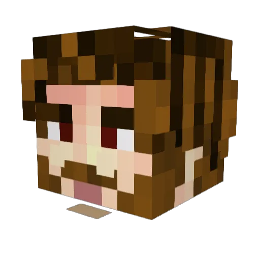 E6C2K Minecraft avatar head, 3D render