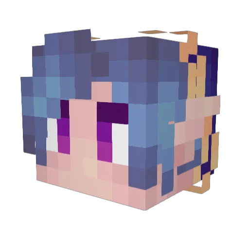 E6S5 Minecraft avatar head, 3D render