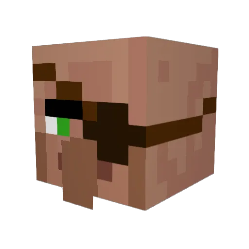 E7151 Minecraft avatar head, 3D render
