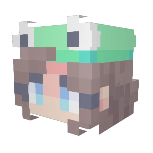 E7K Minecraft avatar head, 3D render
