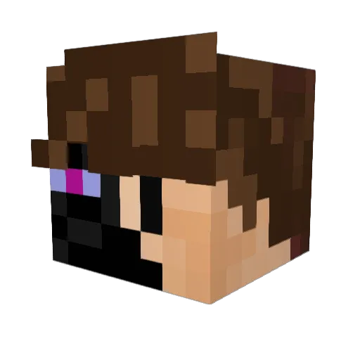E7REE Minecraft avatar head, 3D render