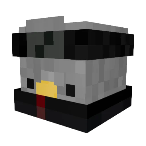 E7Th Minecraft avatar head, 3D render