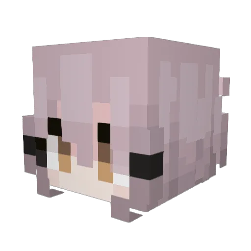 E8d3ff Minecraft avatar head, 3D render