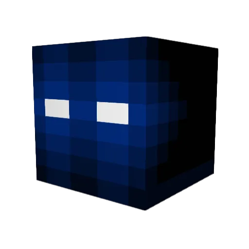 E9_19 Minecraft avatar head, 3D render
