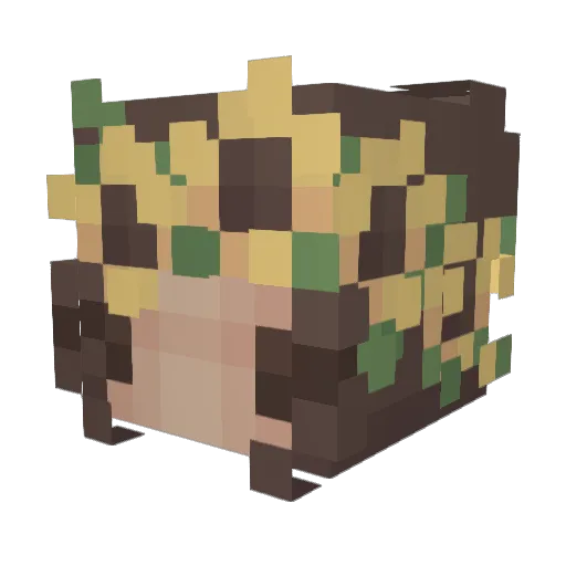 E9uni0x Minecraft avatar head, 3D render