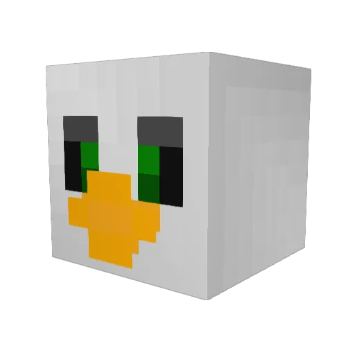 EAGLE_O_O Minecraft avatar head, 3D render