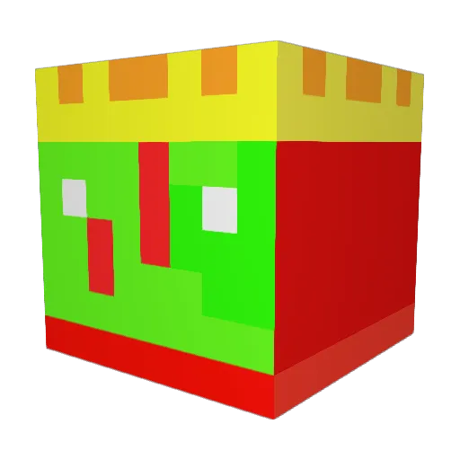 EAML89 Minecraft avatar head, 3D render