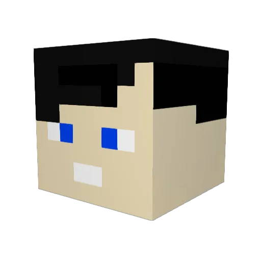 EAMine Minecraft avatar head, 3D render