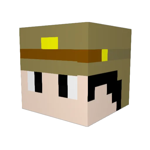 EASTPP Minecraft avatar head, 3D render